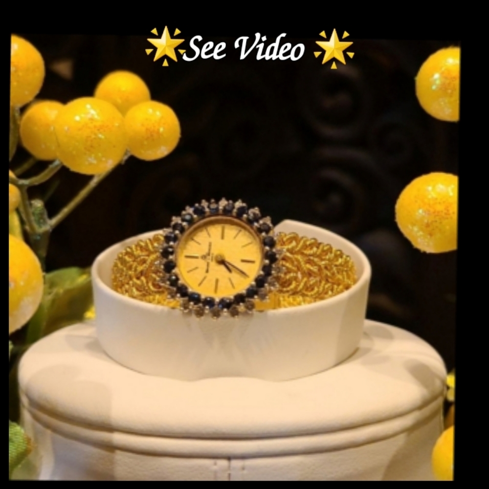 Baume & Mercier Fancy Gold Diamonds & Sapphires Ladies Luxury Watch